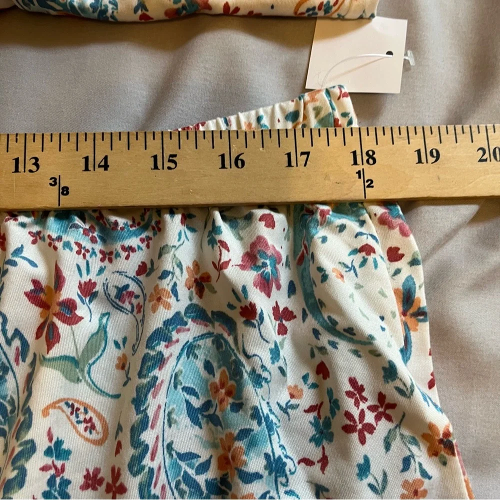 Flora by Floral Nikrooz Short Pajama Set Paisley Floral XL NWT - Picture 9 of 9